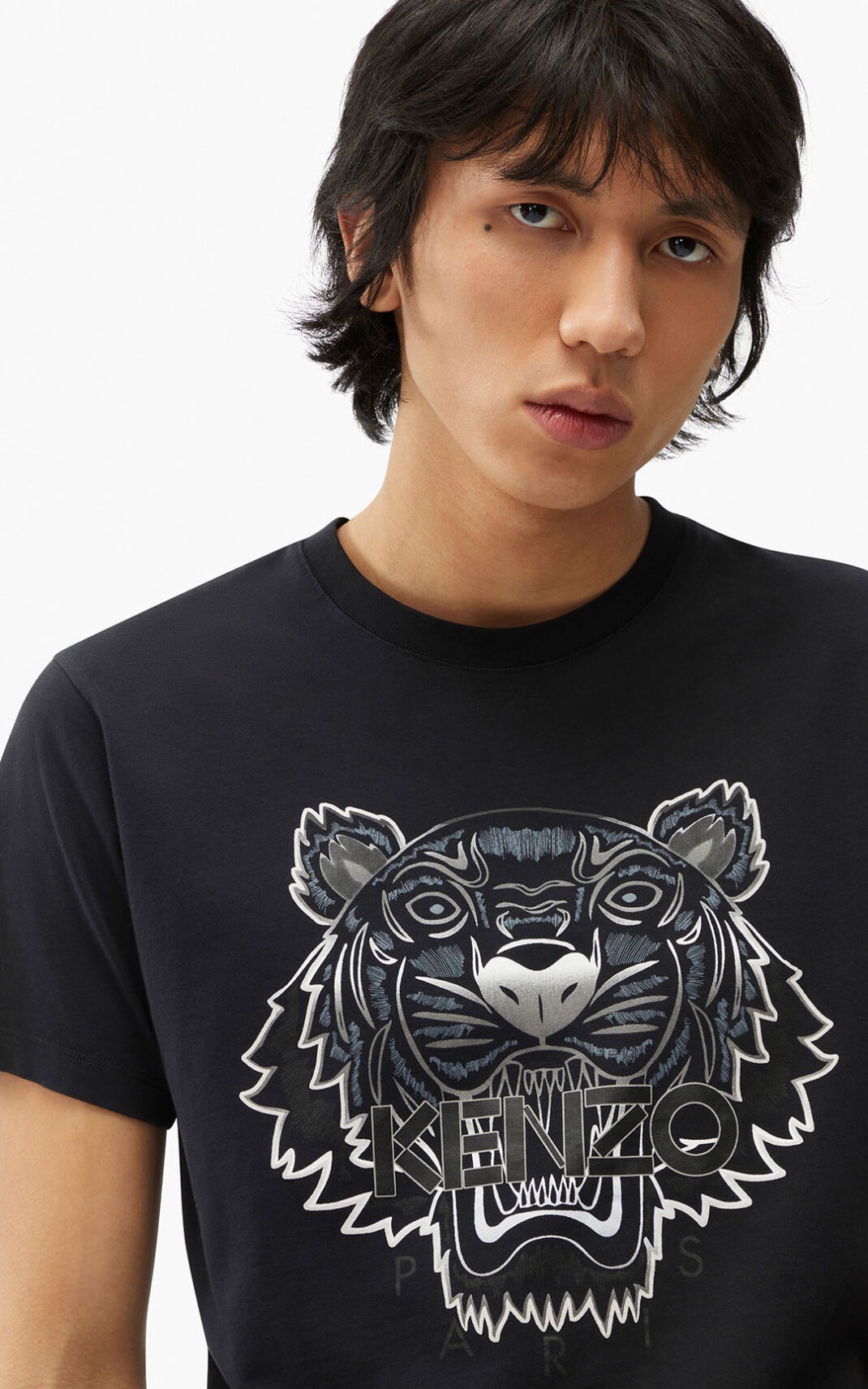 Camiseta Kenzo Gradient Tiger Masculino - Pretas | 536CWVLNE